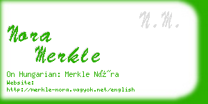 nora merkle business card